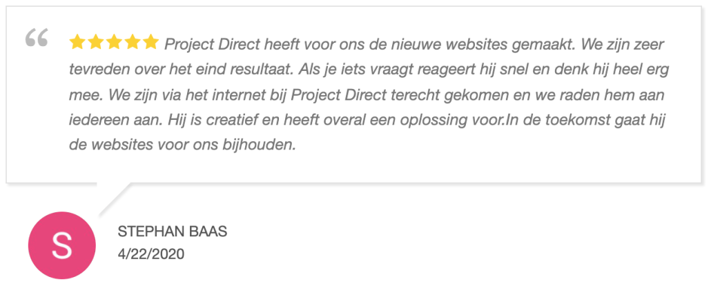 Webdesign Freelancer / ZZP webdesigner / Timo van Tilburg - Project Direct ✓ Website laten maken ✓ WordPress ✓ Webdesign ✓ Webwinkel ✓ Vindbaar in Google